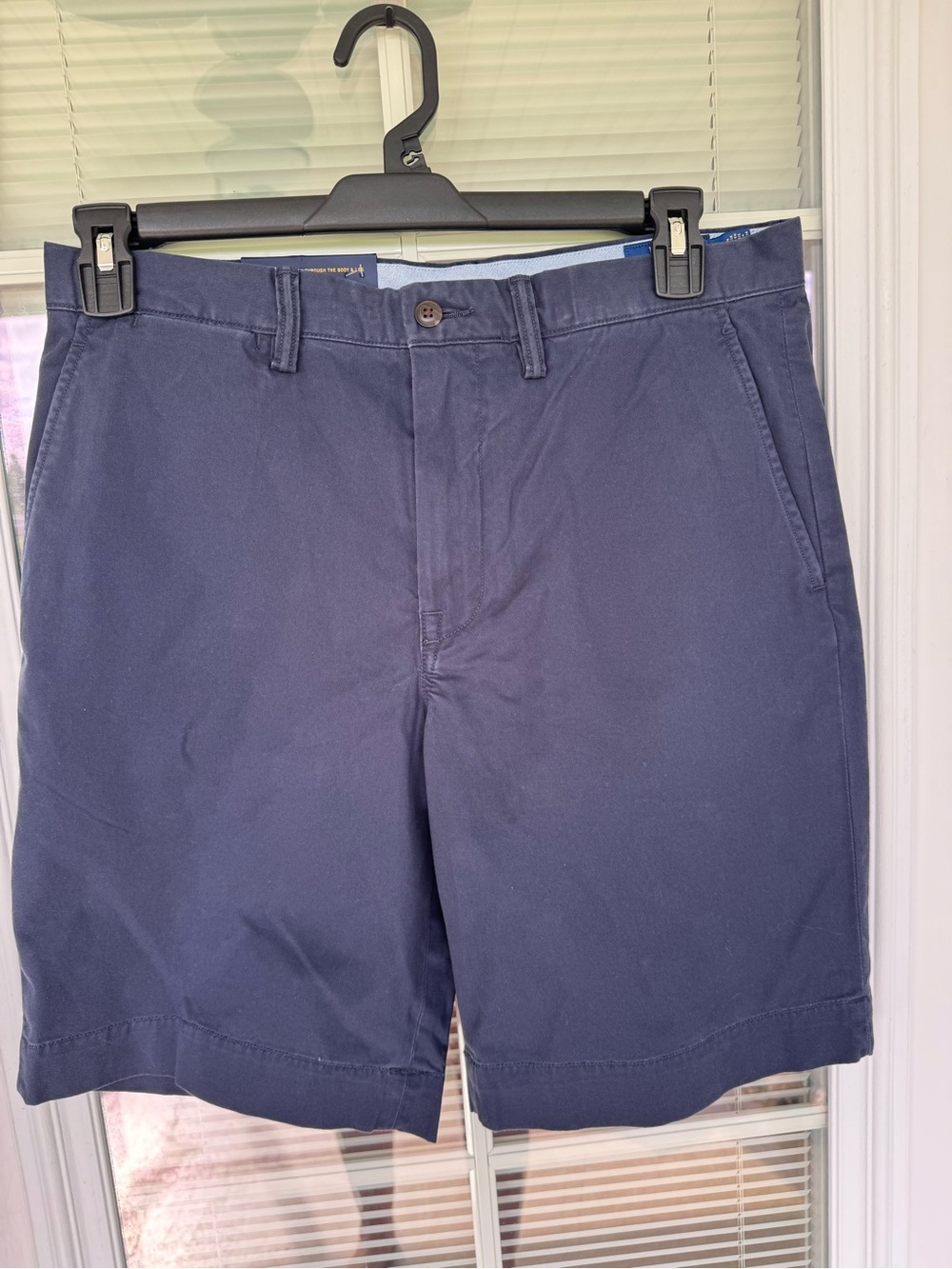 Polo by Ralph Lauren Navy Flat-Front Cotton Shorts
